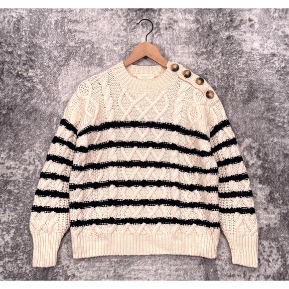 Sezane Sweaters - Sezane Sweater Small Womens Jane Jumper Chunky Merino Wool Knit Striped